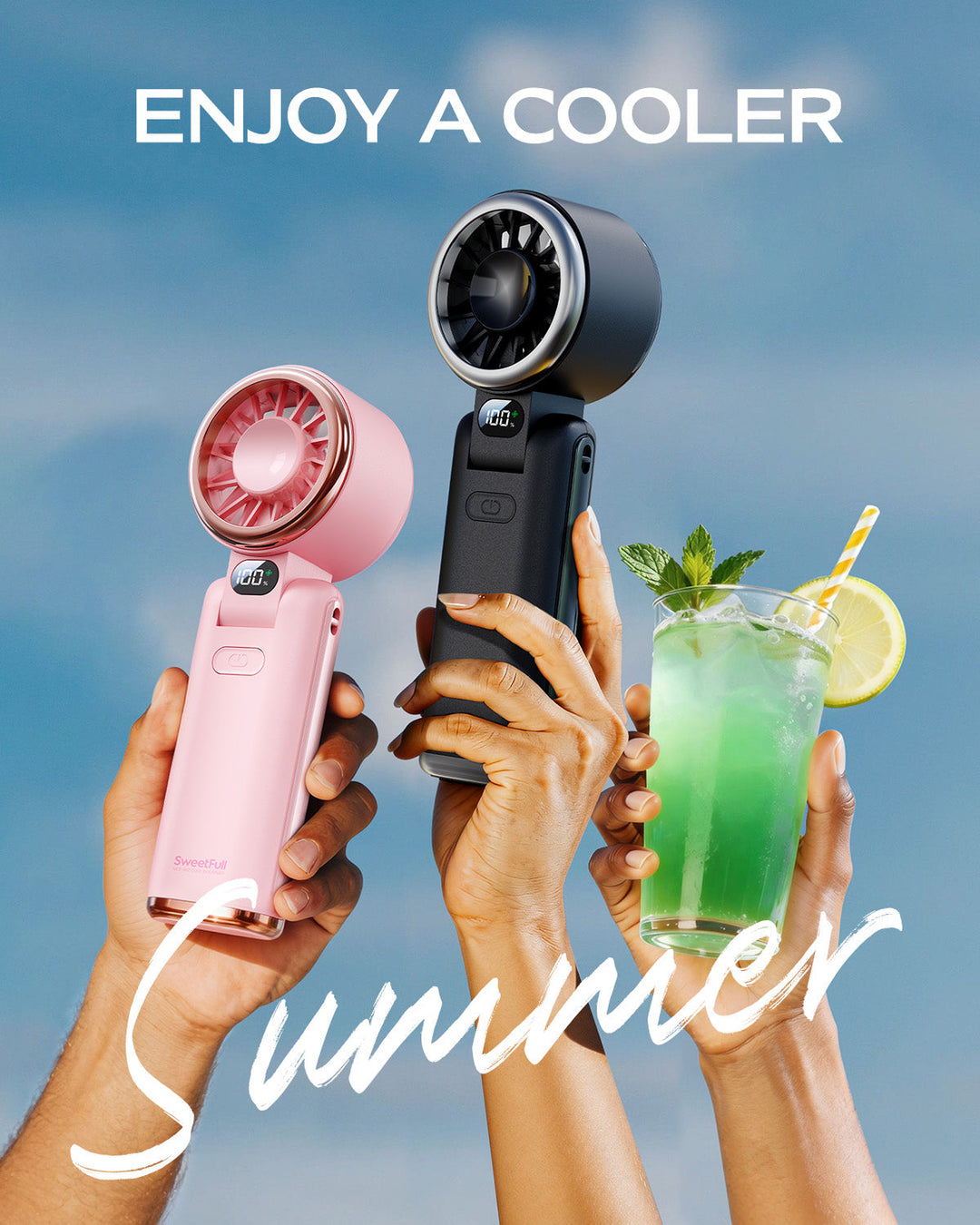 Foldable Handheld Fan - 5-Speed High-Speed Portable Fan | Kalsten