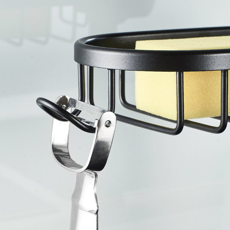 Shower holder for Shampoo & Soap – Stainless Steel – Silver or Black – No Drilling | Kalsten