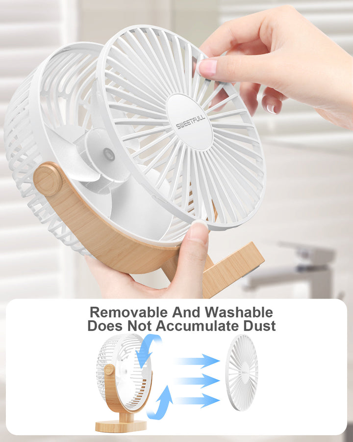 6.5 Inch USB Small Desk Fan for Home Office Car Outdoor Travel | Kalsten