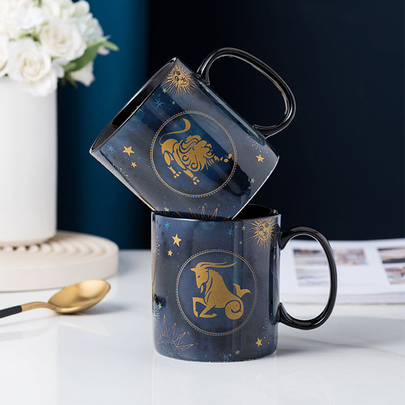 12 Constellations Mug Cobalt Blue Ceramic Coffee Mug | Kalsten