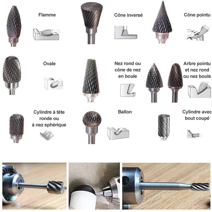 Tungsten Carbide Grinding Head (10 PCS) | Kalsten