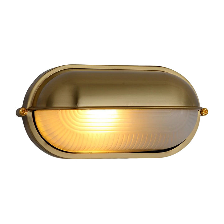 Round Oval Cast Aluminum Glass Waterproof Retro Industrial Wall Lamp | Kalsten