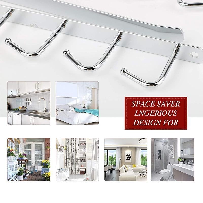 Kalsten | 6 Hooks Under-Cabinet Hanger Rack