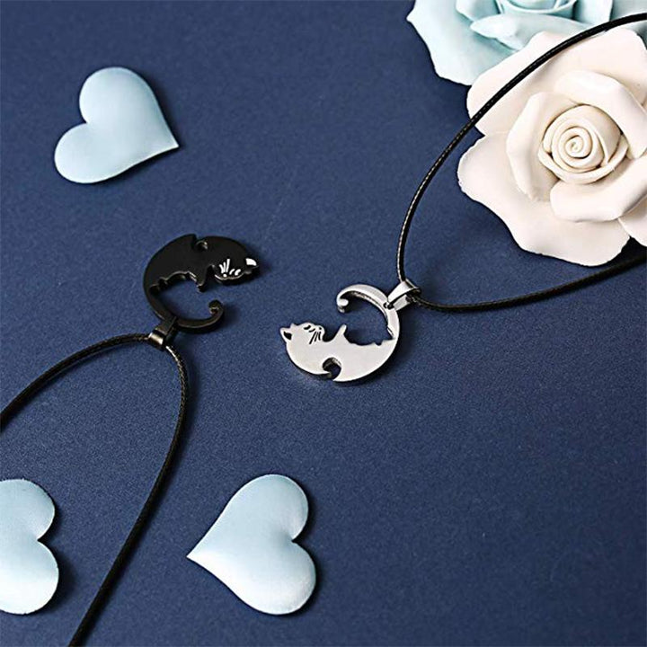 Yin ＆ Yang Cat Design Necklace | Kalsten