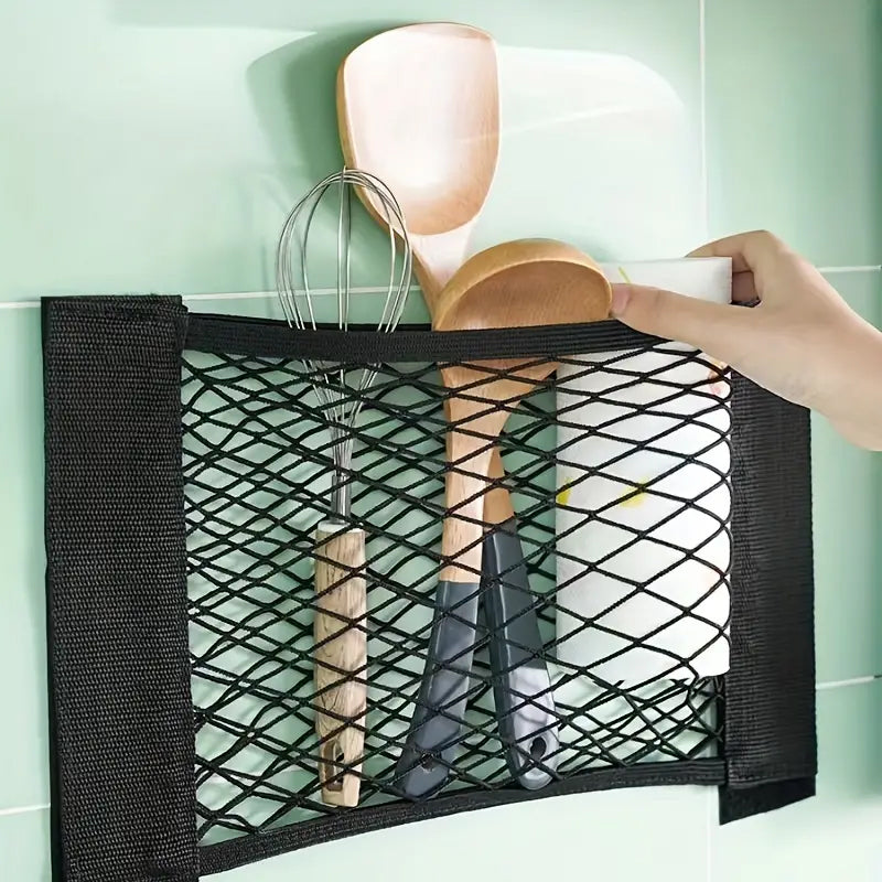 Plastic bag storage mesh bag (With adhesive tape) | Kalsten