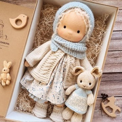 Brehn | Handcrafted Waldorf Doll | Natural Materials & Pollutant-Free | Educational Fabric Toy | Hypoallergenic & Organic Quality | 30cm Cuddly Doll