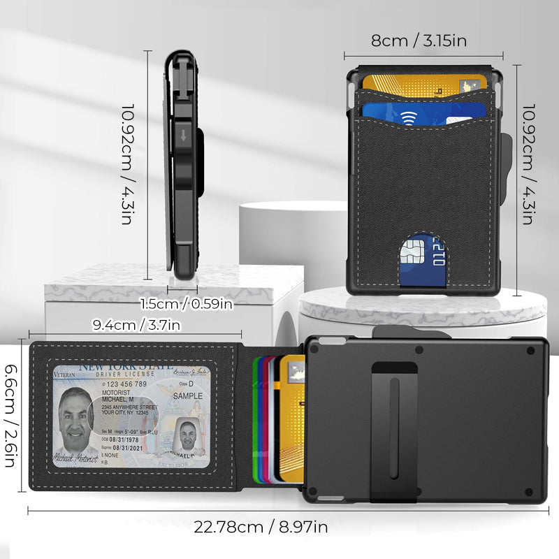Kalsten | Men's Business Style PU Leather Card Slots for AirTag