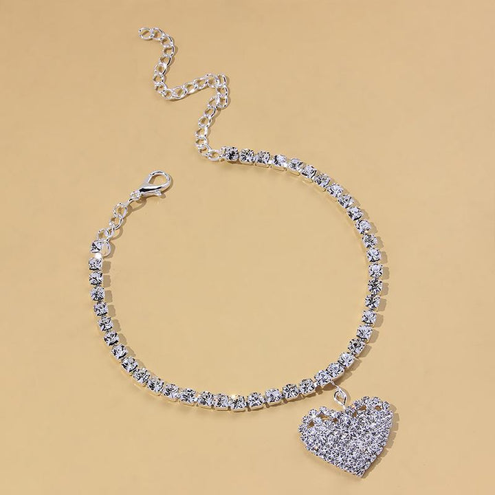 Kalsten | Fashion Heart Rhinestone Anklet