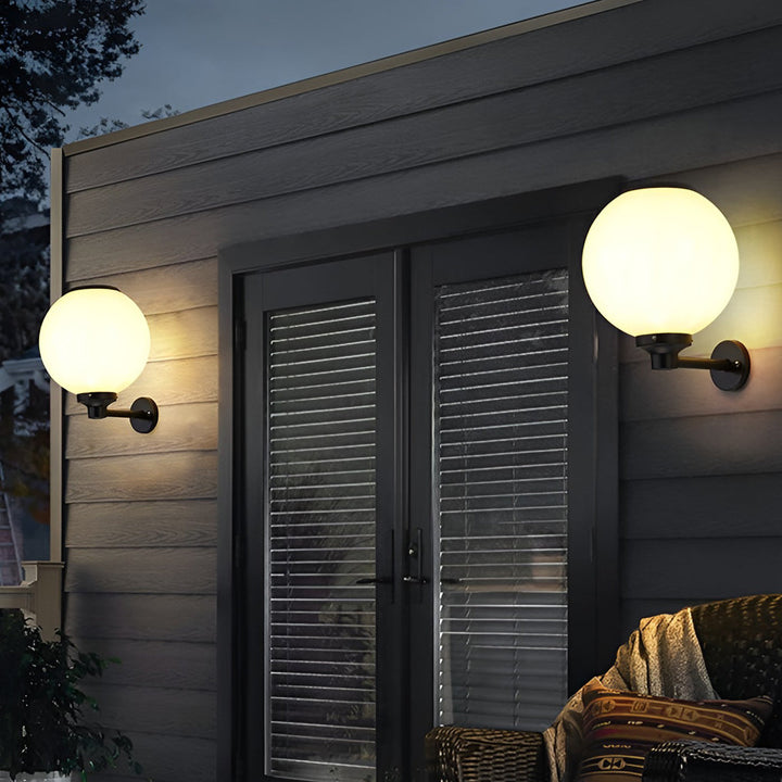 Round Three Step Dimming LED Modern Solar Wall Lights Outdoor Wall Lamp | Kalsten