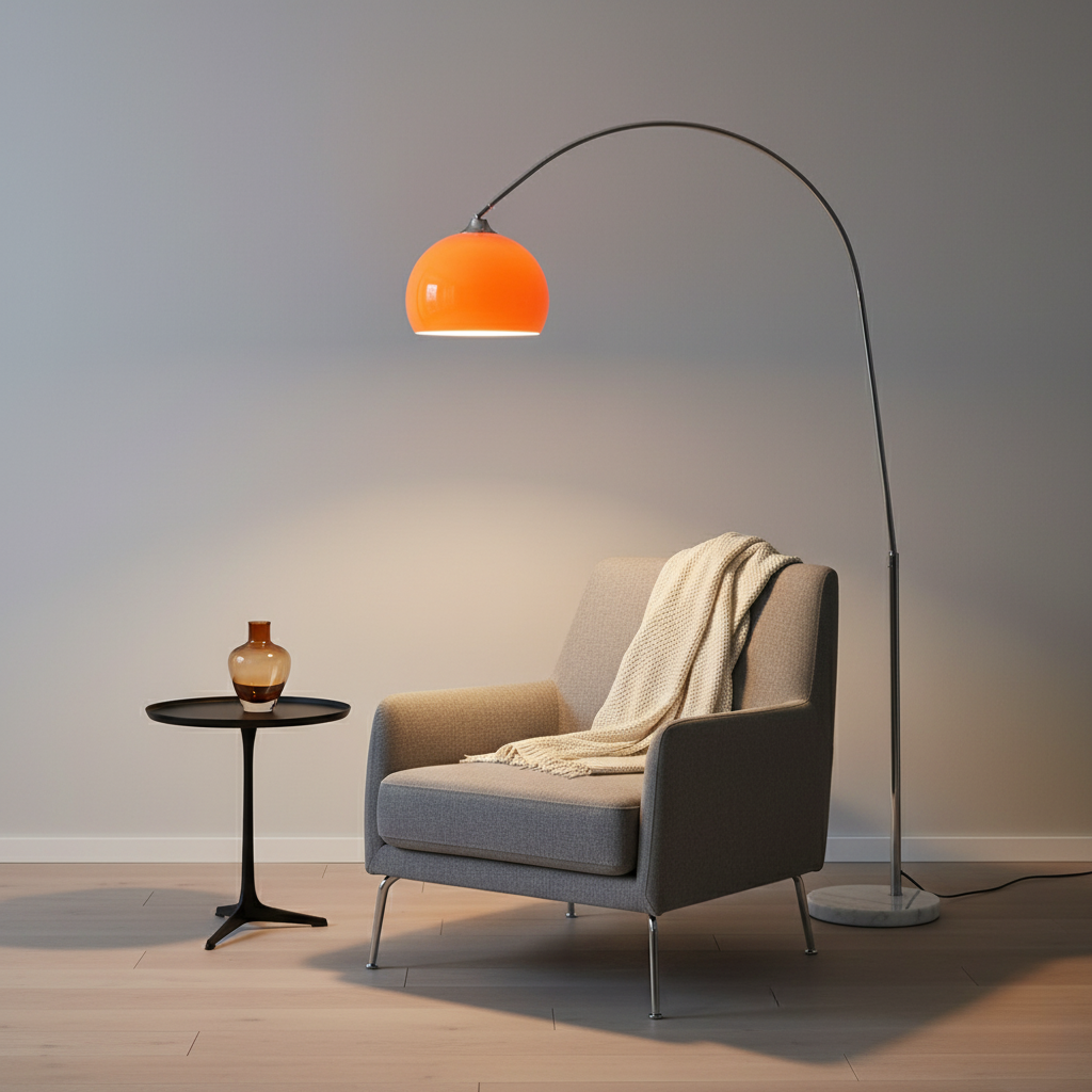 Arc Floor Lamp with Dome Shade