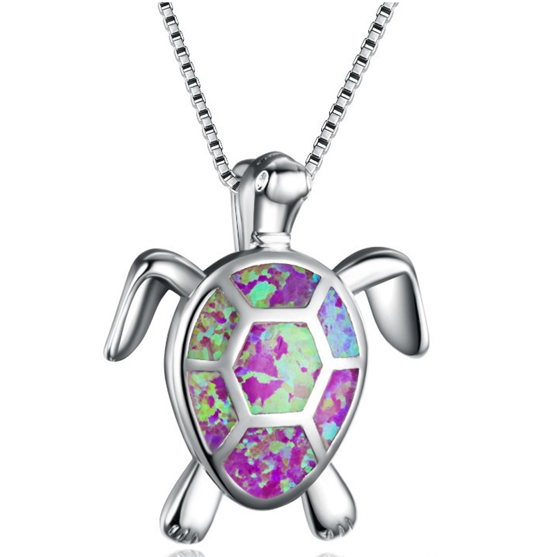 Kalsten | Blue Opal Sea Turtle Necklace