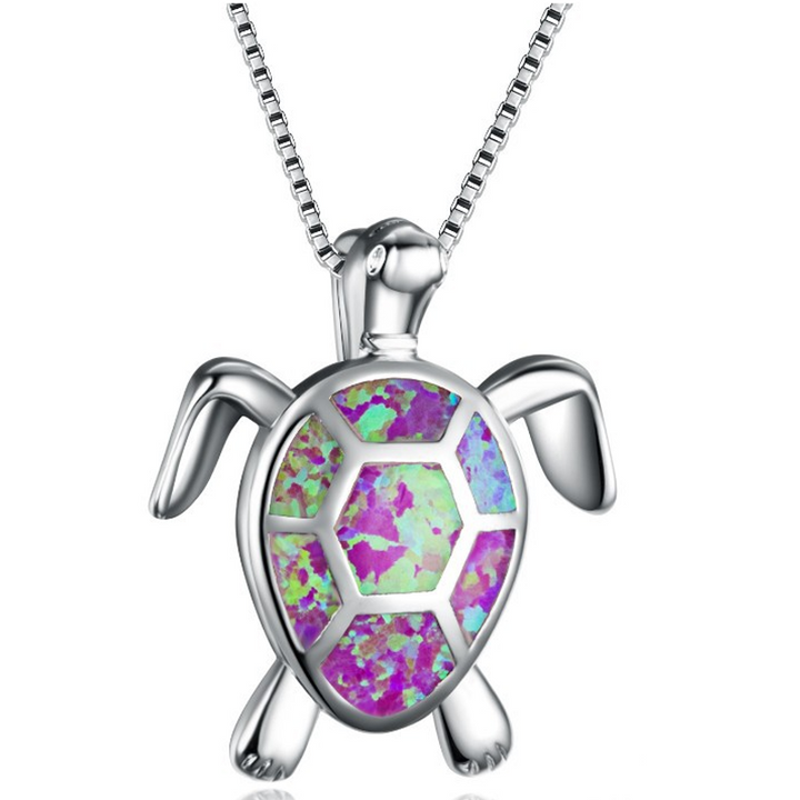 Kalsten | Blue Opal Sea Turtle Necklace