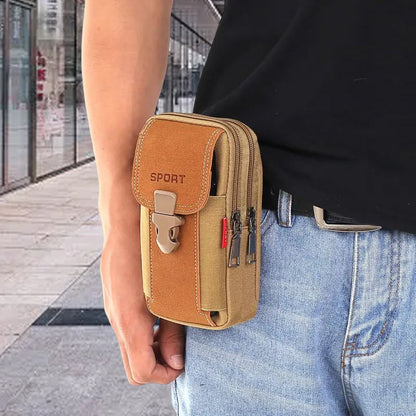 Men's multifunctional belt phone bag