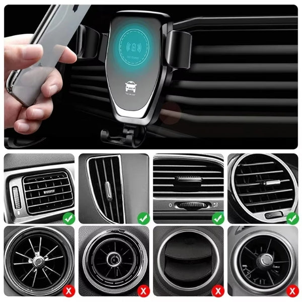 Fast Wireless Car Charger & Phone Mount