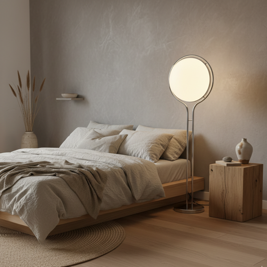 Orbis Chrome-Frame Floor Lamp