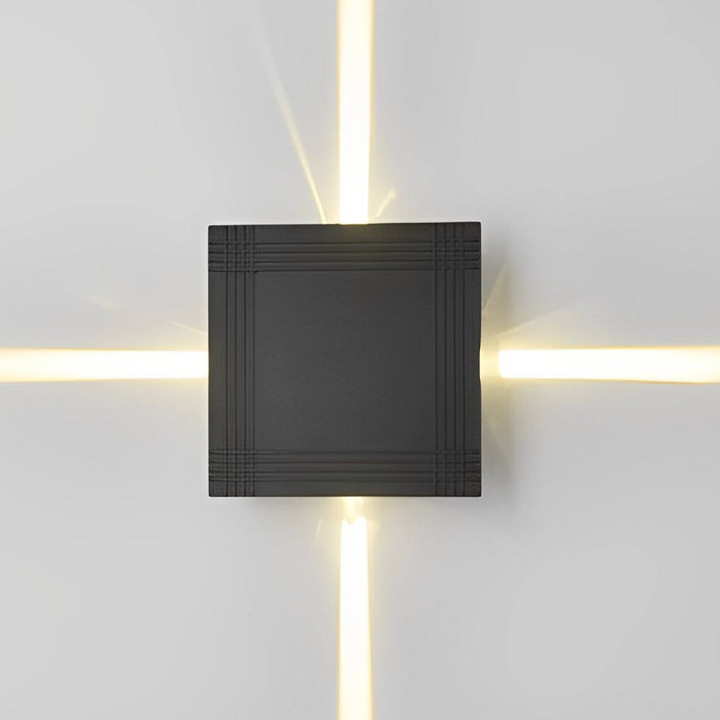 Round Square LED 12W Cross Star Lights Waterproof Modern Wall Lamp | Kalsten