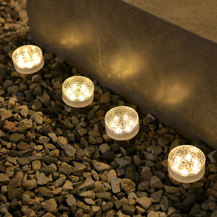 4 Pcs Integrated LED Round Ice Bricks Lights Steps Lighting for Christmas Ambience | Kalsten