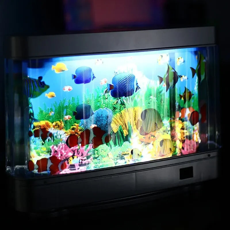 Kalsten | Virtual Ocean Desk Fish Tank with LED Night Light