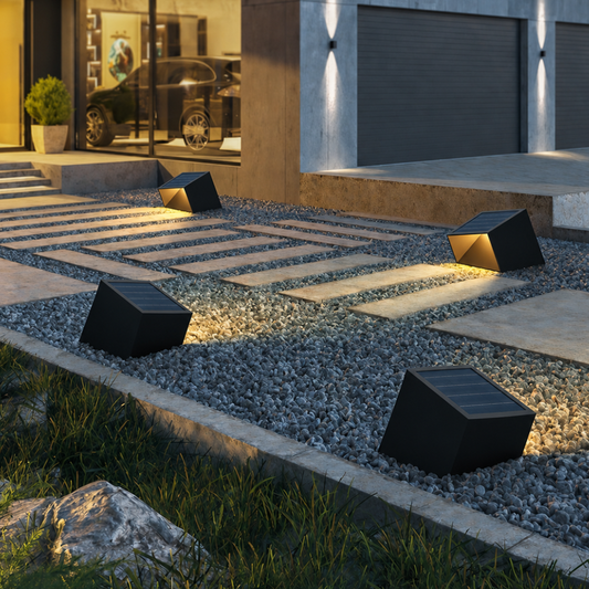 Solar Stainless-Steel Pathway Light with Remote