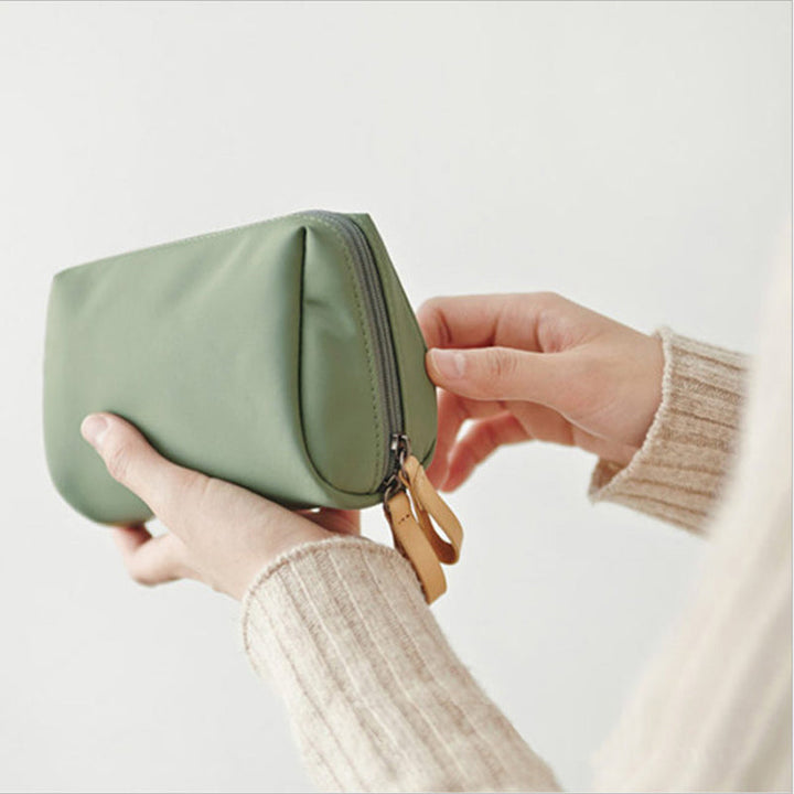 Solid Color Cosmetic Case with Double Zipper | Kalsten