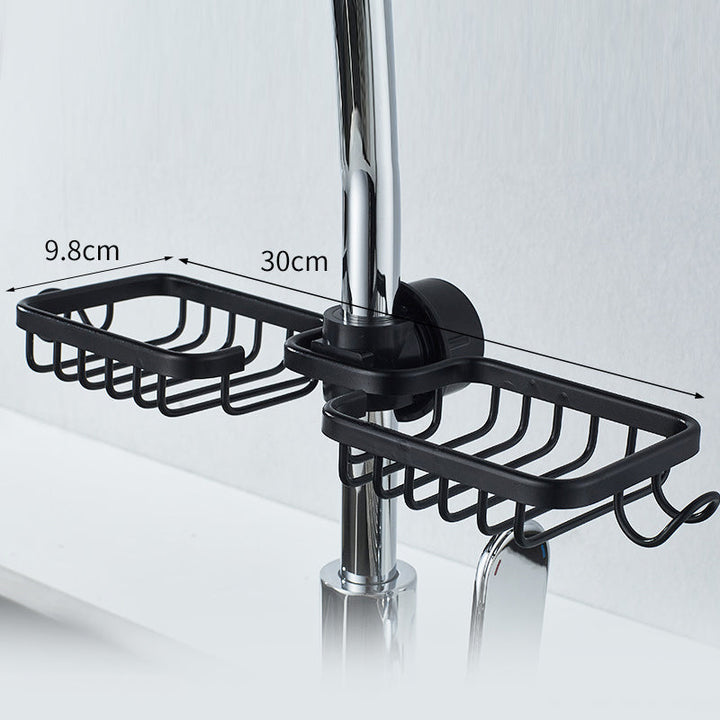 Kalsten | Shower holder for Shampoo & Soap – Stainless Aluminium – Silver or Black – No Drilling