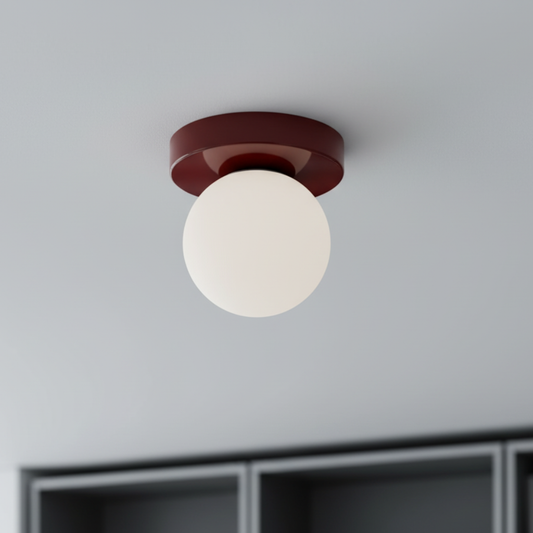 Frosted Glass Globe Wall & Ceiling Sconce