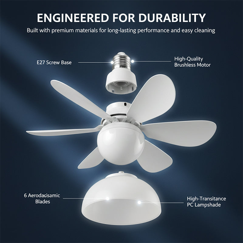 Modern Low Profile Ceiling Fan Light | Kalsten