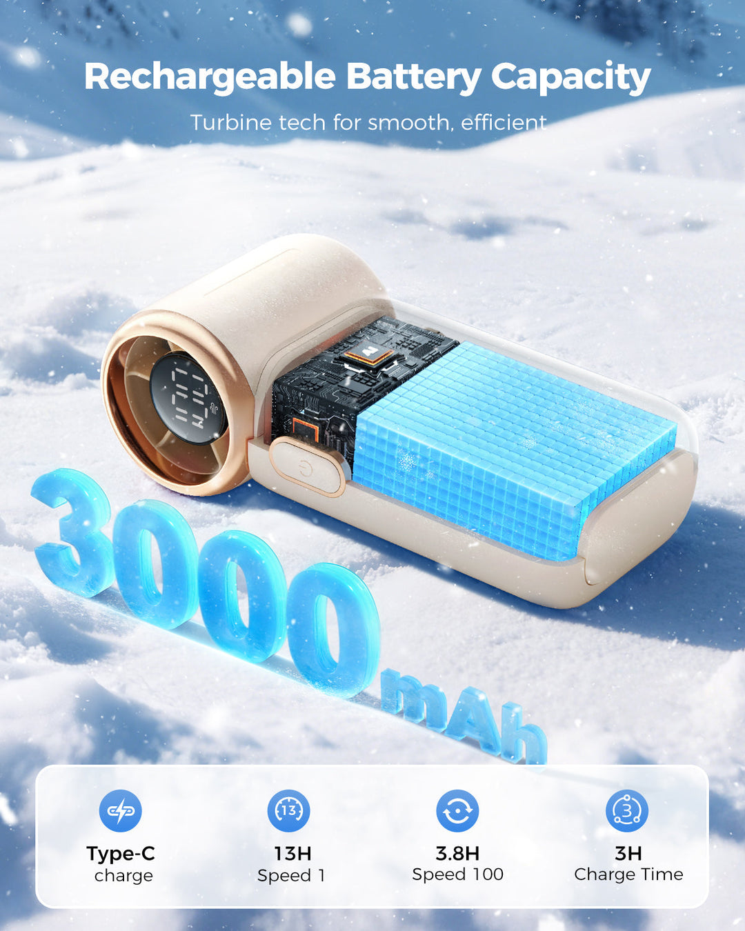Portable Handheld Turbo Fan,High Speed Mini Fan | Kalsten
