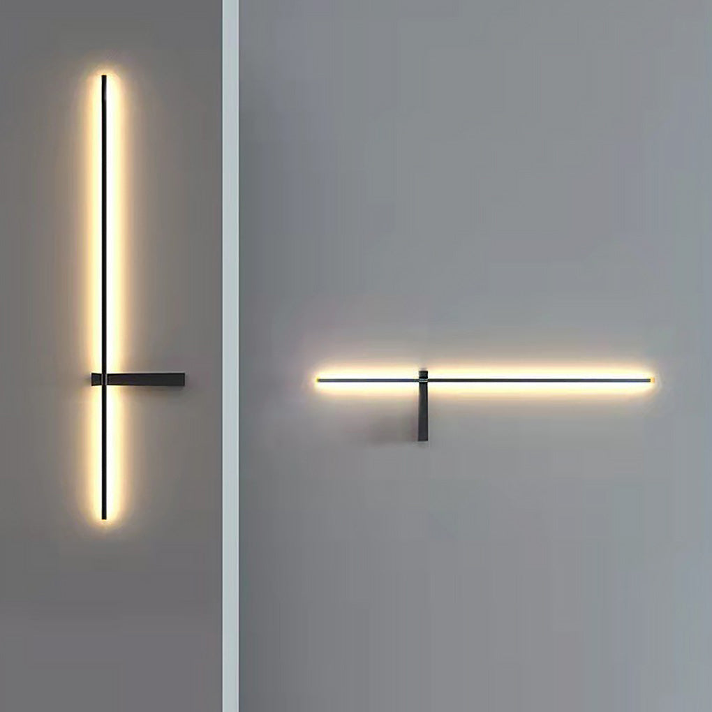 Interlaced Line Strips Waterproof Led Black Modern Outdoor Wall Lights | Kalsten