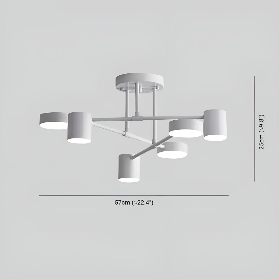 LED Ceiling Light with 6 Arms – Modern Design & Bright Light | Perfect for Living Spaces | Kalsten