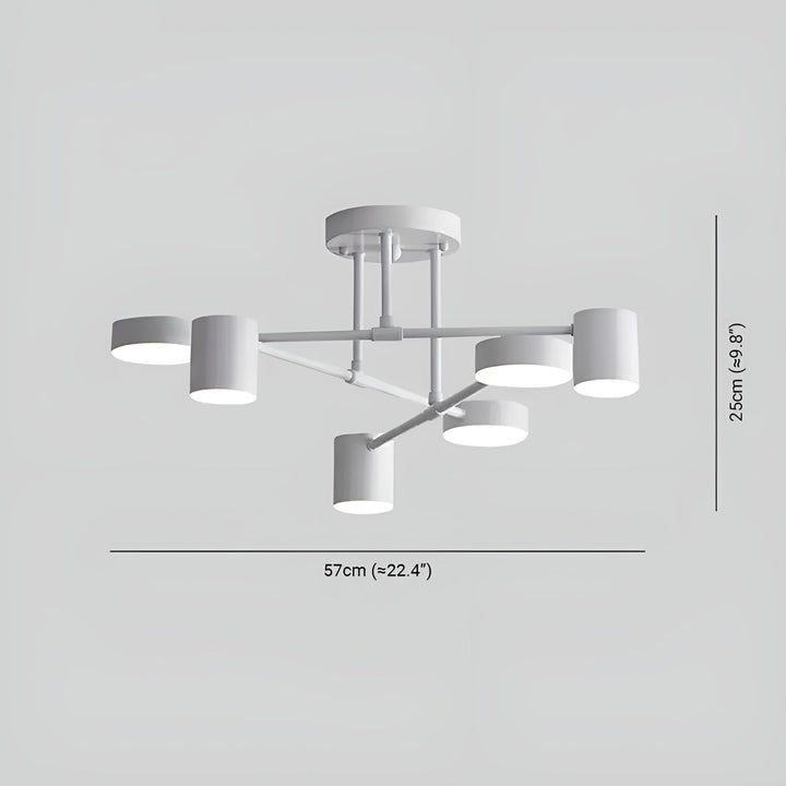 LED Ceiling Light with 6 Arms – Modern Design & Bright Light | Perfect for Living Spaces | Kalsten