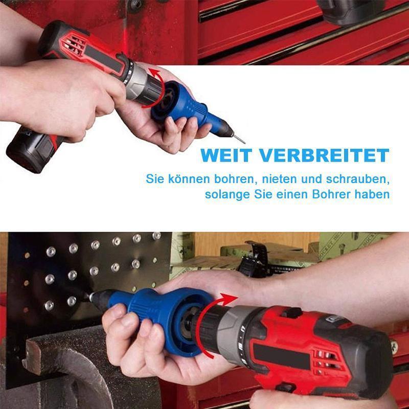 Removable rivet gun drill adapter | Kalsten