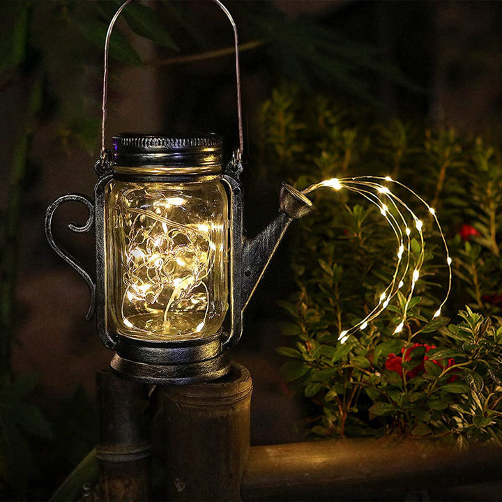 Solar Creative Fairy Frosted Glass Jar LED Outdoor Light | Kalsten