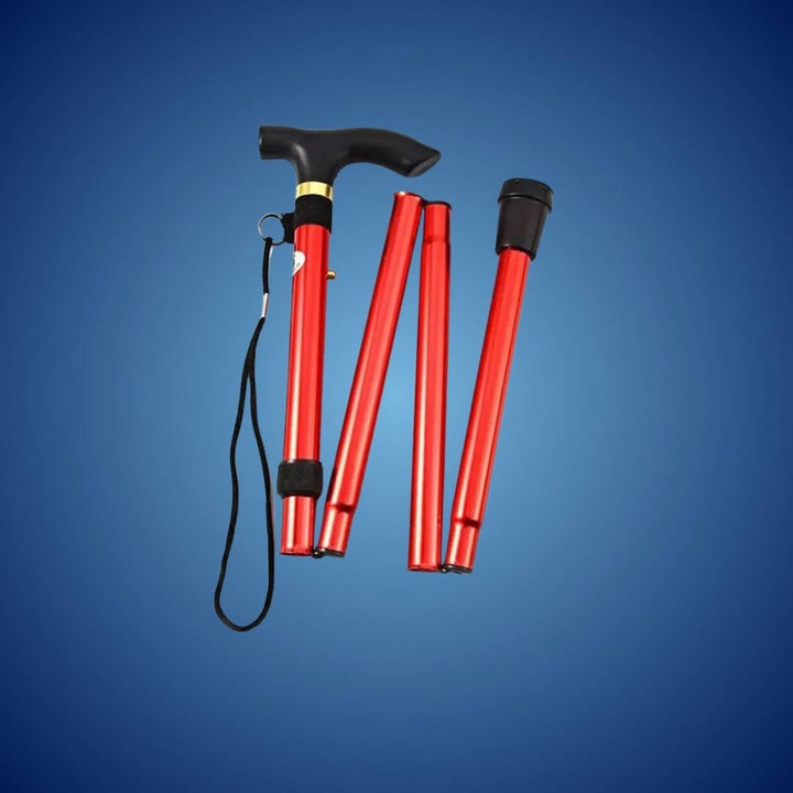 StrideAid Folding Telescopic Walking Stick | Adjustable Cane - Ergonomic Handle - Non-Slip Tip for Mobility Support Kalsten