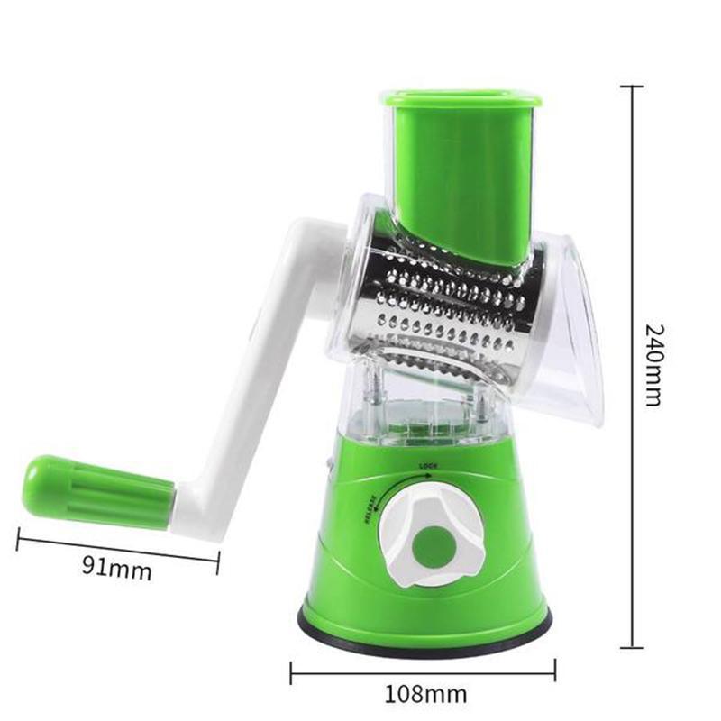 3 in 1 Rotating Cheese Grater Vegetable Cutter | Kalsten