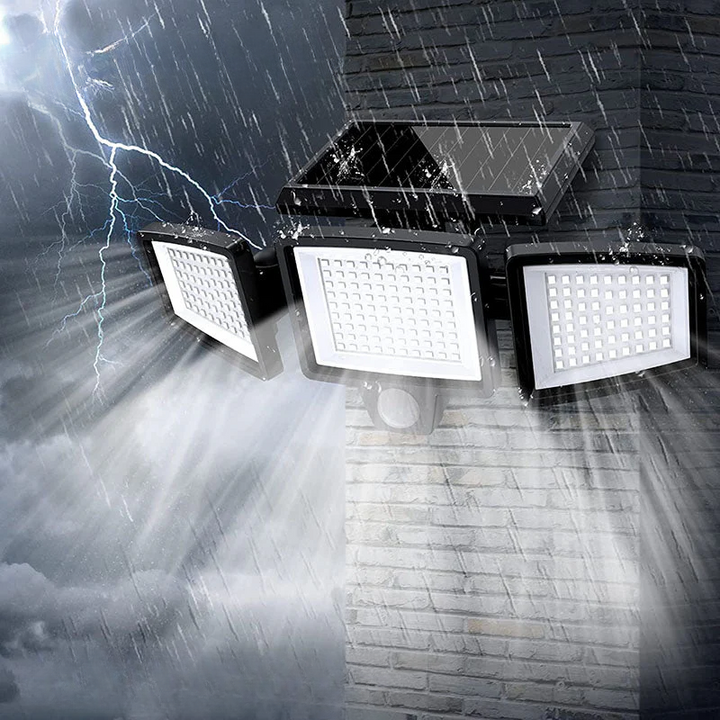 Solar-powered security light with motion detector – LED outdoor spotlight for home and garden | Kalsten