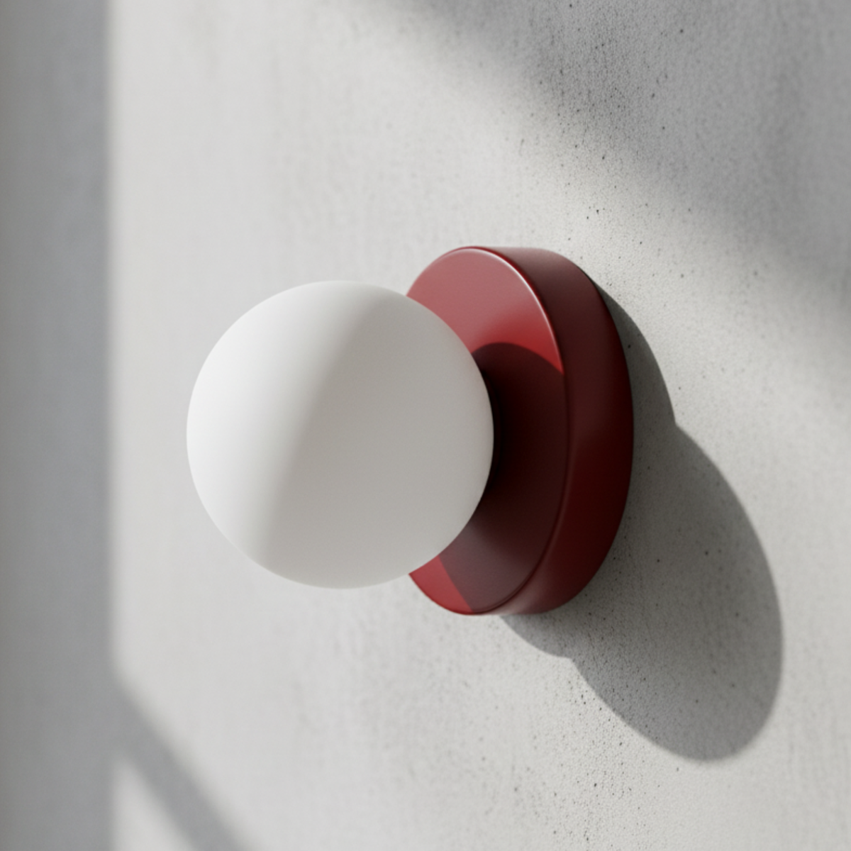 Round Frosted Glass Globe Ceiling Sconce