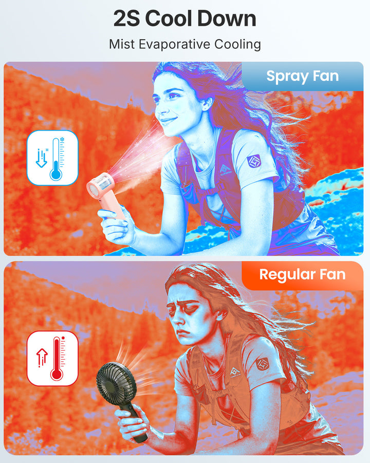Portable Misting Fan - 5-Speed High-Power Handheld Fan | Kalsten