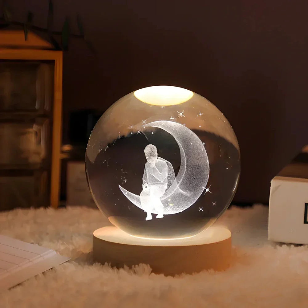 3D Crystal Ball LED Night Light Kalsten