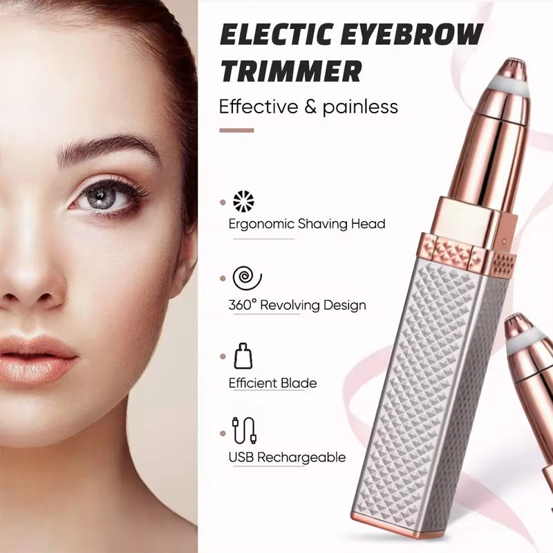 BowLift | 4 In 1 Facial Electric Shaver For Women, Full Body Epilator Rechargeable Eyebrow Nose Bikini Area Hair Clipper