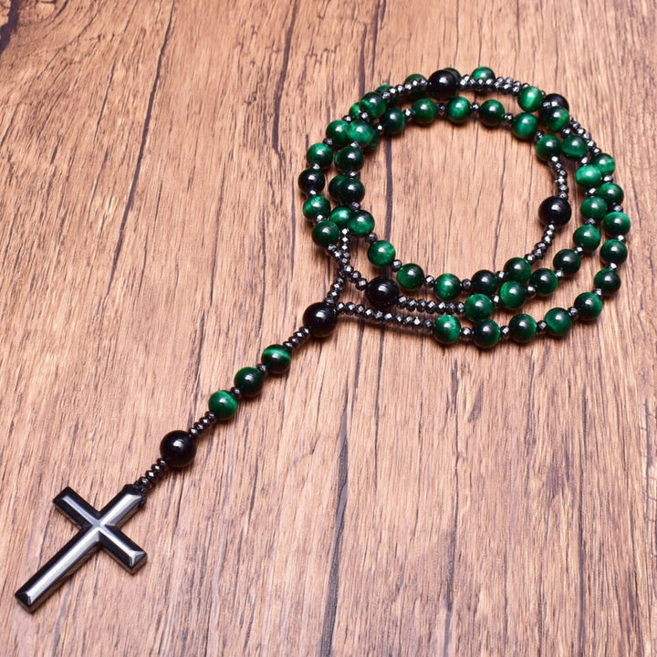Kalsten | Orion Spiritual Necklace with Tiger Eye & Lapis Lazuli – Men's Rosary
