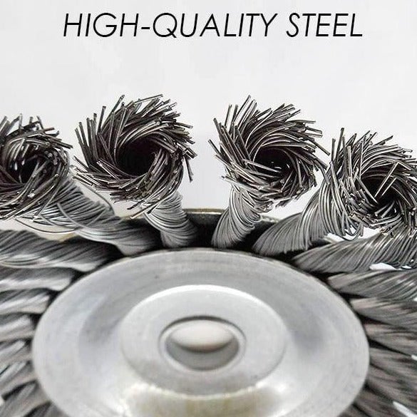 SteelTwist Weed Brush – 360° Trimmer Blade of Braided Steel (15 cm) | Kalsten