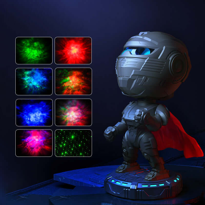 Mech Warrior Starry Sky Projection Lamp Ambience Light Ornaments | Kalsten