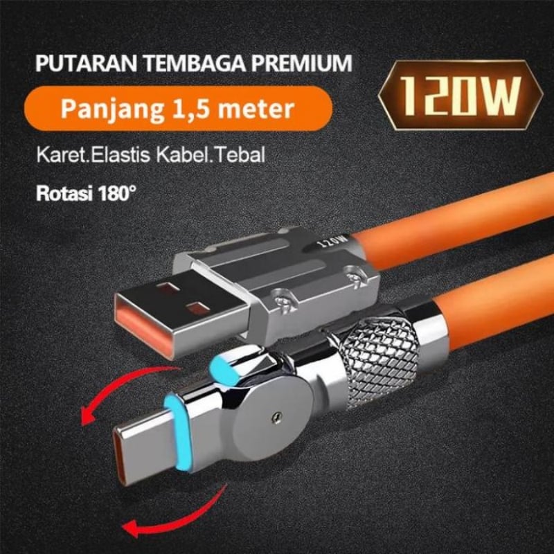 Kalsten | Magnetic Charging Cable | 540° Rotating Connector | Fast Charge with LED Glow