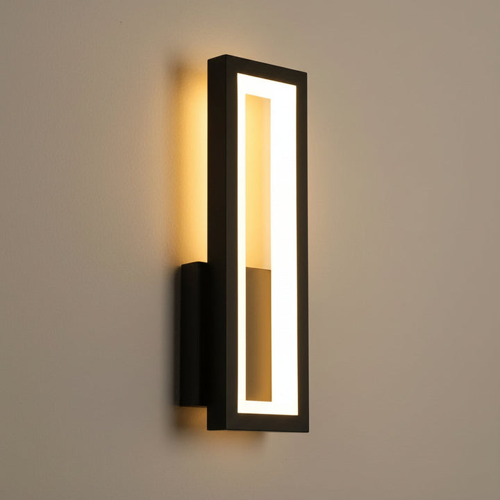 Modern Linear LED Wall Sconce – Minimalist Iron & Acrylic Rectangular Wall Light | Kalsten