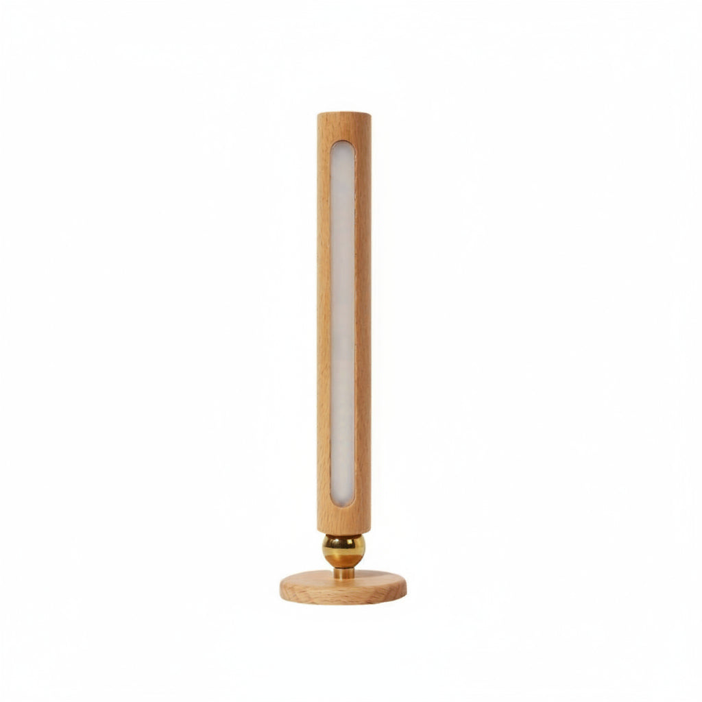 LED Night Light Wall Sconce – 360° Rotating Wooden Magnetic USB Rechargeable (21cm / 8.3in) | Kalsten