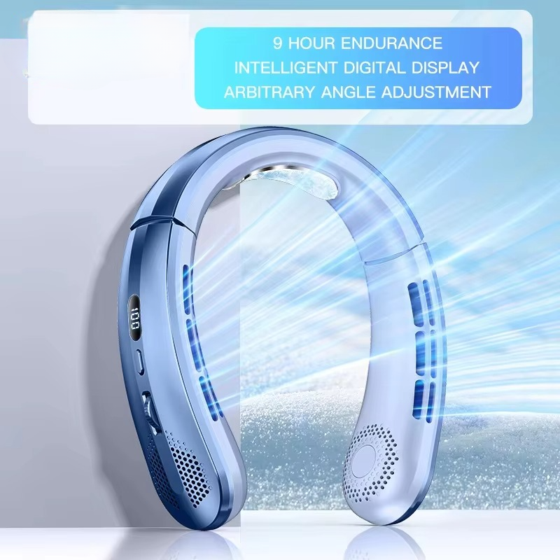 Kalsten | Portable Neck Air Conditioner Cooling Fan Rechargeable Leafless Personal Wearable