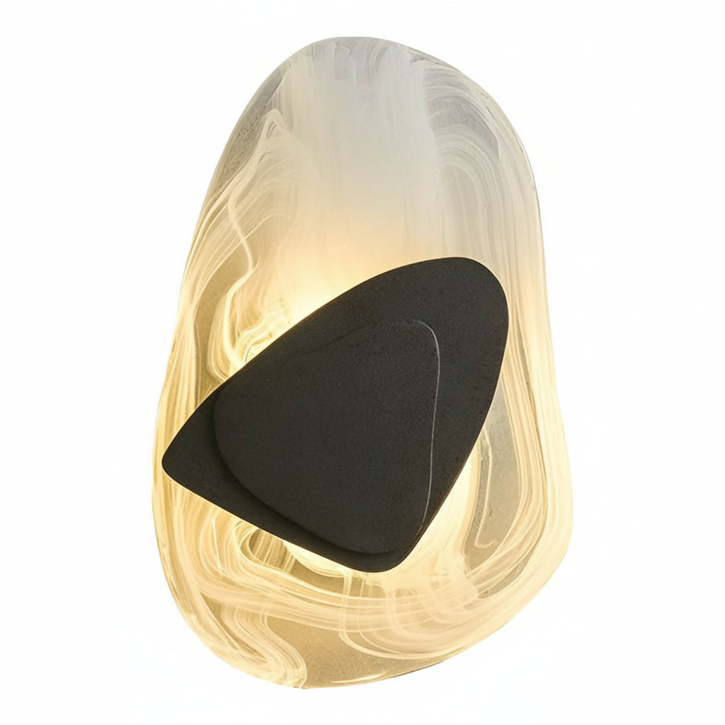 Modern Glass Globe Wall Sconce – 3-Color Dimmable LED Wall Light (Gold/Black) | Kalsten