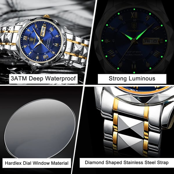 Kalsten | Waterproof Luxury Men's Wristwatch by the Top Brand with Luminous Function