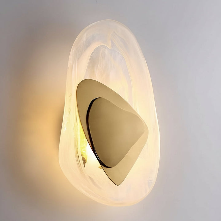 Modern Glass Globe Wall Sconce – 3-Color Dimmable LED Wall Light (Gold/Black) | Kalsten